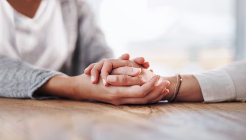 Family holding hands